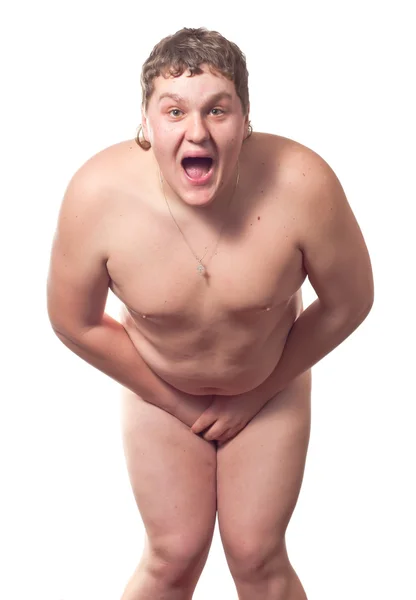 Ijedt és szexi extrém kövér fickó. — Stock Fotó