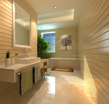 modern banyo iç işleme