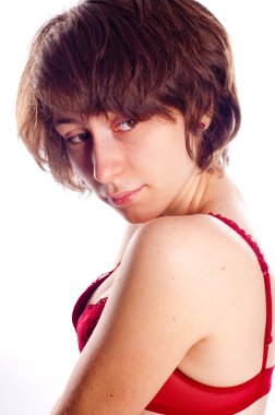 Studio çıplak güzel kadın